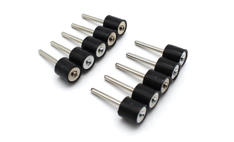 TEMO 10 pc 1/2 Inch Rubber Mandrel Sand Drum Holder 1/8 Inch Shank for Dremel Rotary Tools - Image 2